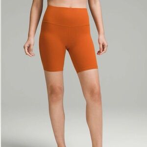 lululemon athletica Orange Bike Shorts